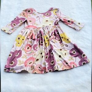 Charming Floral Kids Dress - Multicolor Size 4T
